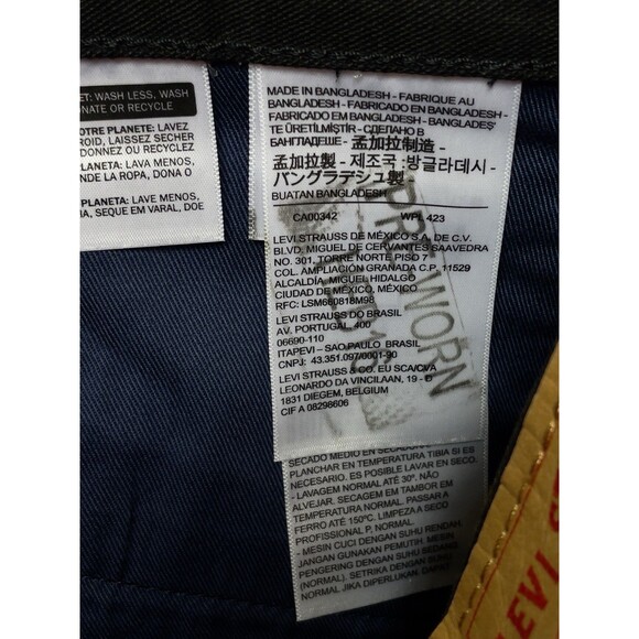 Levi’s The Workwear Fit Certified Strong Men’s W36 L34 Black Heavy Duty Jeans - Picture 13 of 15